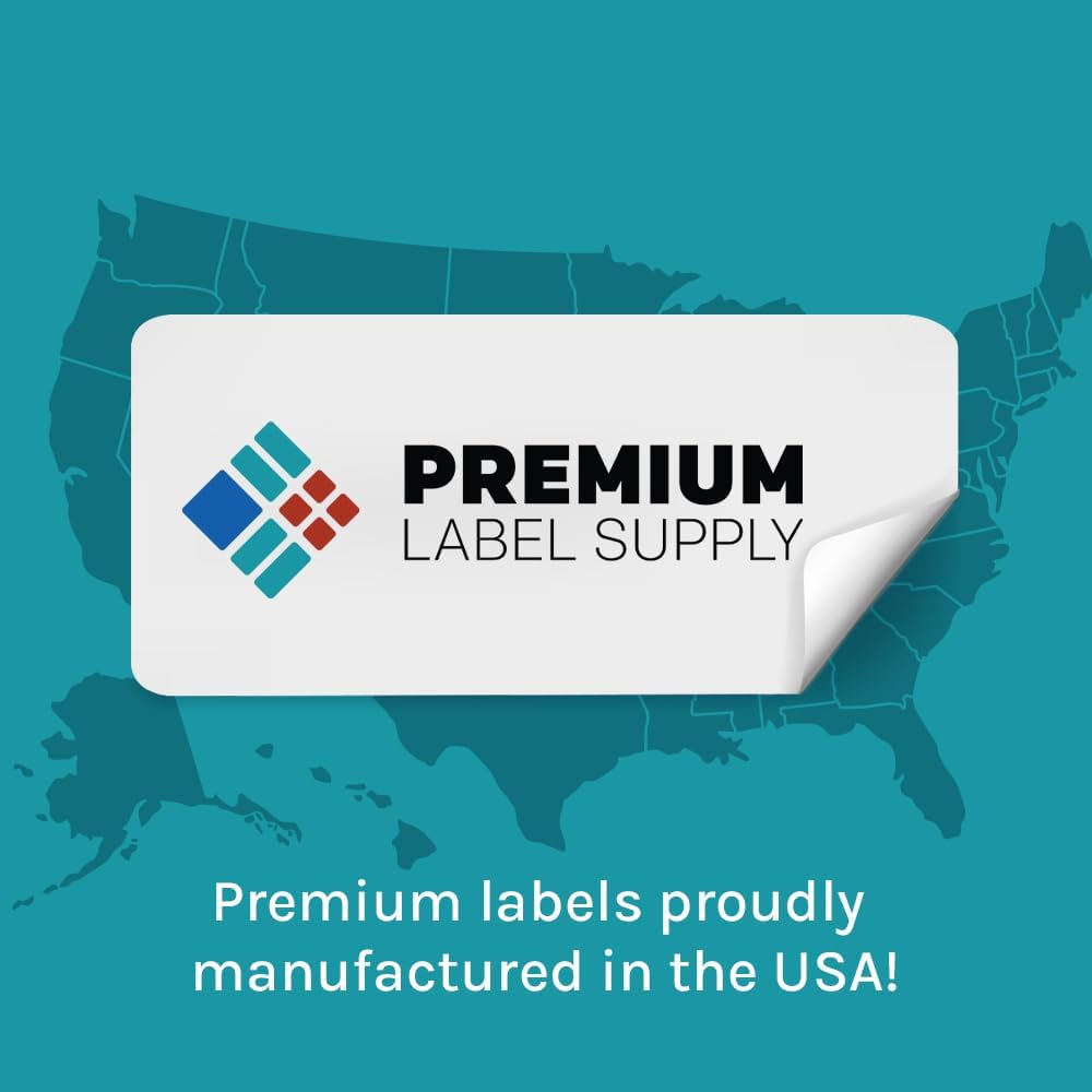Premium Label Supply Bright Neon Color Fluorescent Sticker Labels - 1.5" x 1.5" Square Labels - (Assorted Fluorescent, 12,000 Labels)