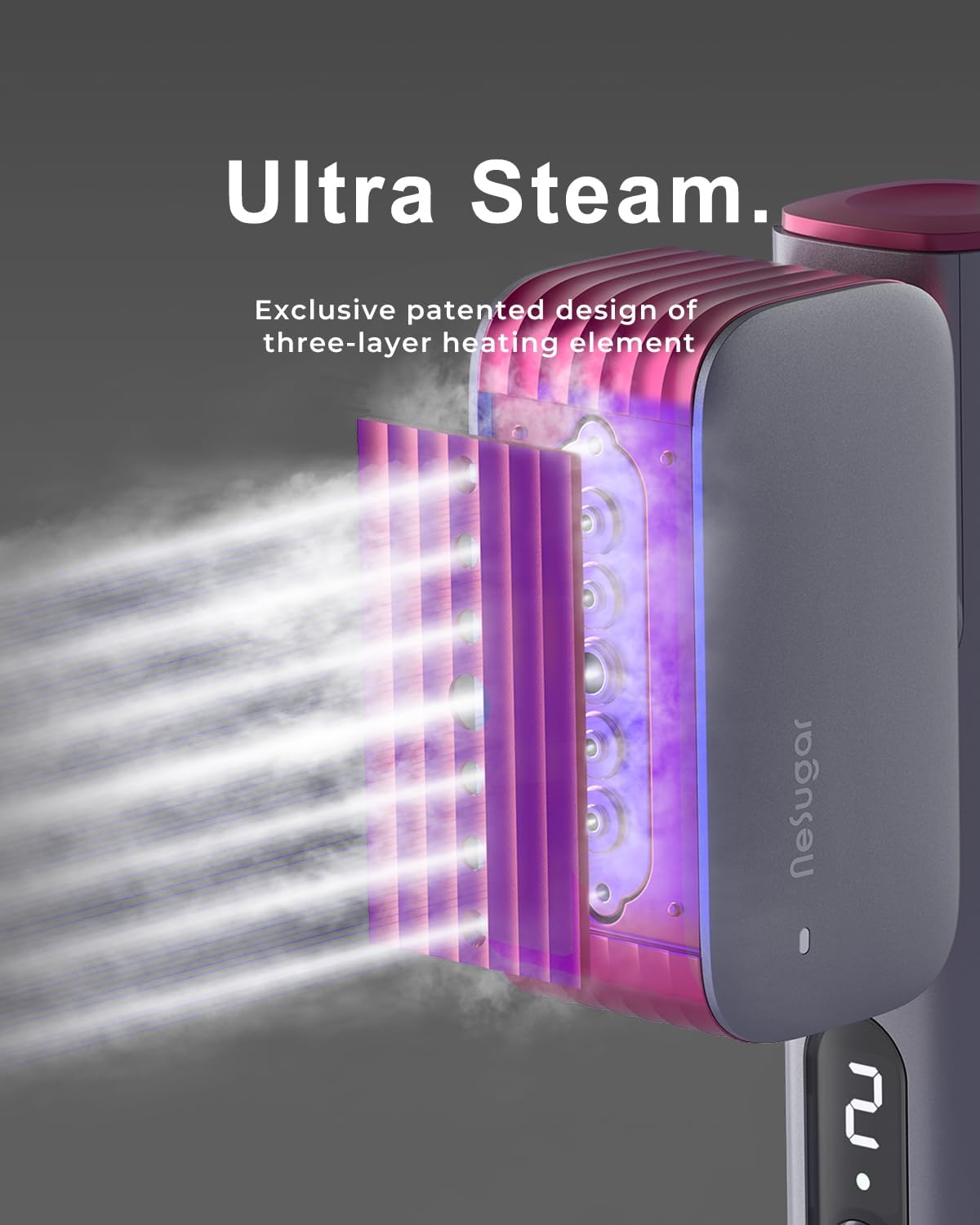 nesugar G2 Pro Smart Handheld Steamer for Clothes โ Global Voltage Adaptation, Palm-Sized & Lightweight (0.8lb), Dual Steam Modes, Easy Wrinkle Remover, Auto Shut-Off, Travel & Home Double Use