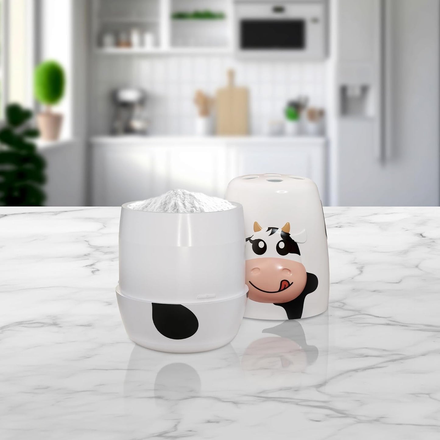 Cow Fridge Baking Soda Deodorizer โ Fun Baking Soda Container | Baking Soda for Fridge and Freezer Odor Eliminator - BPA-Free Baking Soda Fridge Deodorizer
