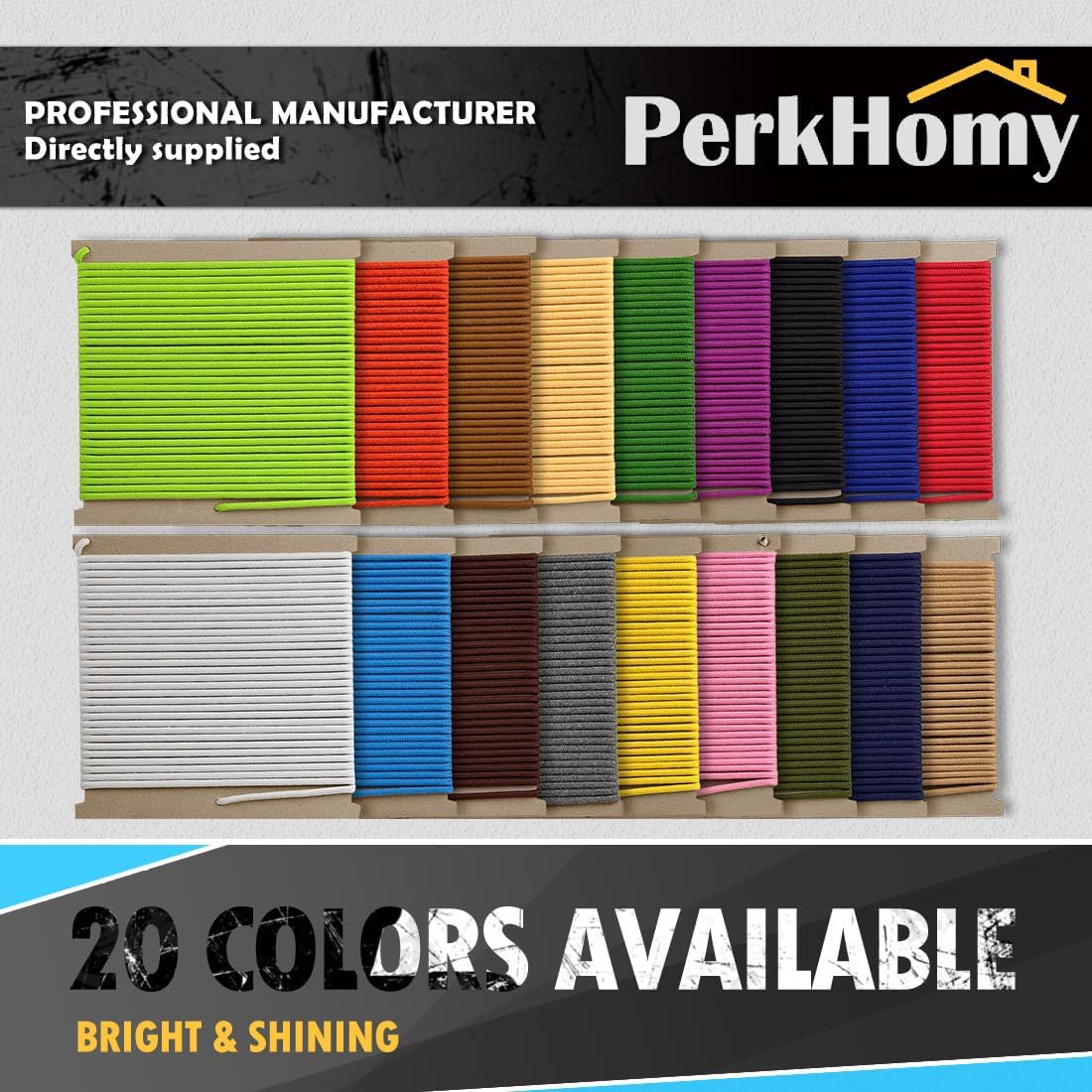 PerkHomy 500lb Cotton Rope 3/16" (5mm) 50 ft Multi Purpose Utility Diamond Braided Cord, Natural Cotton for Clothes Line Camping Crafting Flag Pole, Khaki