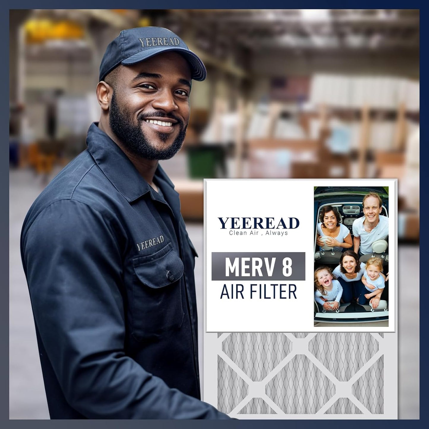14x18x1 MERV 8 Air Filters 6-Pack – 13.7" x 17.7" x 0.75" – HVAC, AC & Furnace Compatible – Electrostatic Filtration for Home & Commercial Air Systems