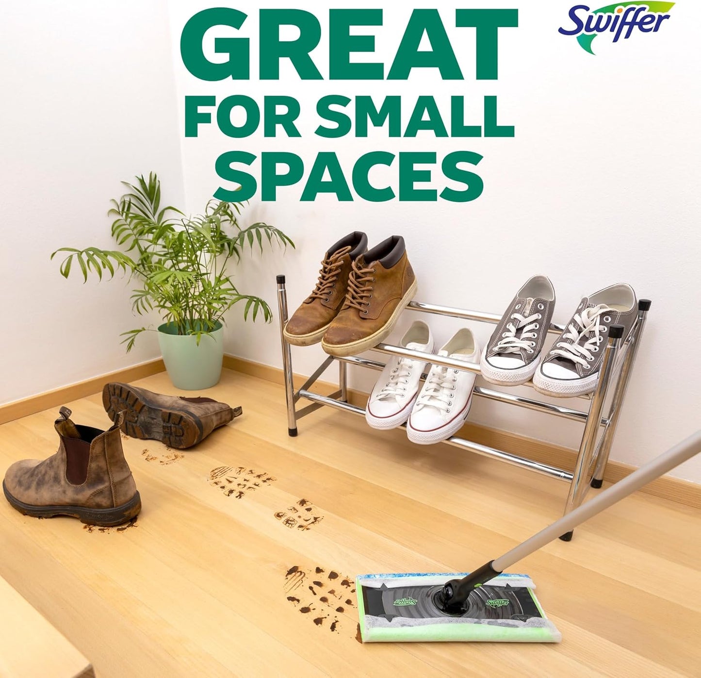 Swiffer Sweeper Pet Heavy Duty Multi-Surface Wet Cloth Refills for Floor Mopping and Cleaning, Fresh scent, 16 count, Pack of 2