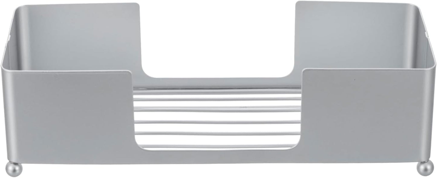 MyGift Paper Towel Holder, Modern Silver Tone Metal Tabletop Paper Dispenser, Commercial Folded Paper Tray for Guest Bathroom