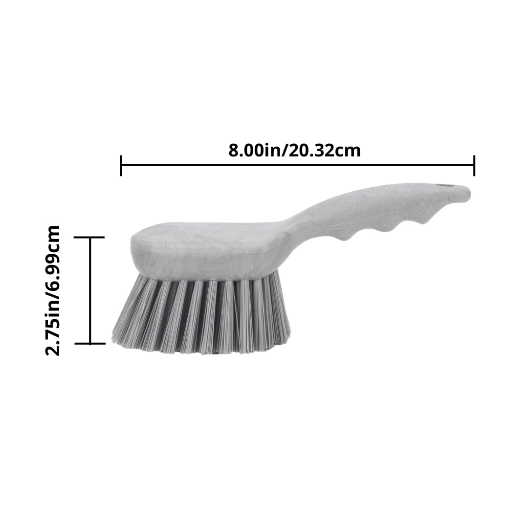SPARTA 40541EC03 Plastic Scrub Brush, Utility Brush, Kitchen Brush With Hanging Hole For Cleaning, 8 Inches, Black