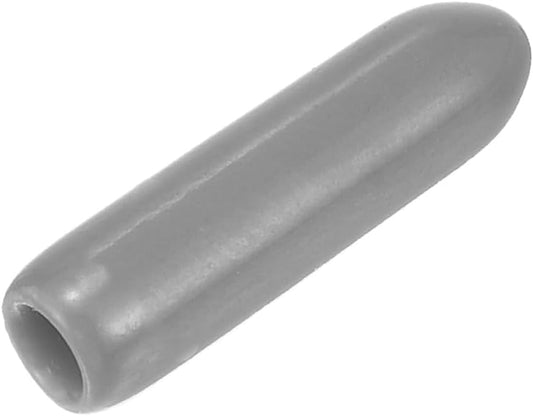 uxcell 20pcs Rubber End Caps Protective Caps 2.5mm ID Vinyl PVC Round Tube Bolt Cap Cover Screw Thread Protectors, Light Grey