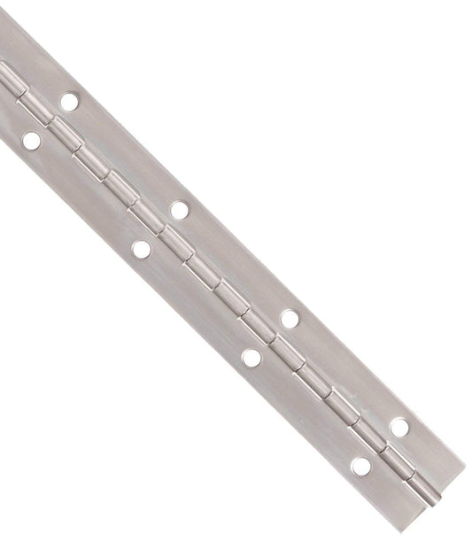 Stainless Steel Continuous Hinge with Hole, Bright Annealed Finish (3 Feet, 1-1/16 Inches)