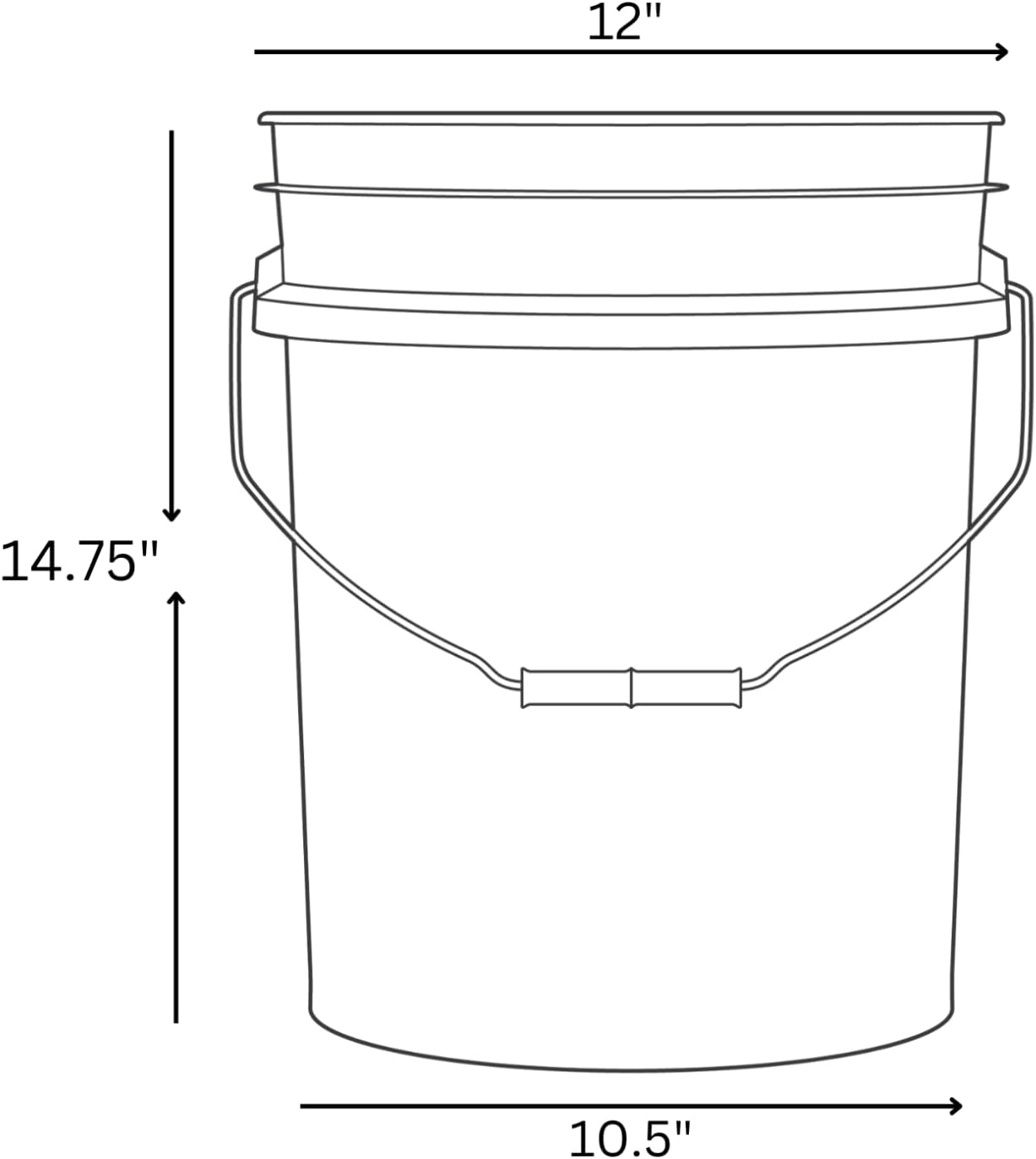 House Naturals 5 Gallon Premium HPDE Plastic Bucket - Made in USA Food Grade Storage Container, BPA Free All Purpose Pail (1, Magenta)
