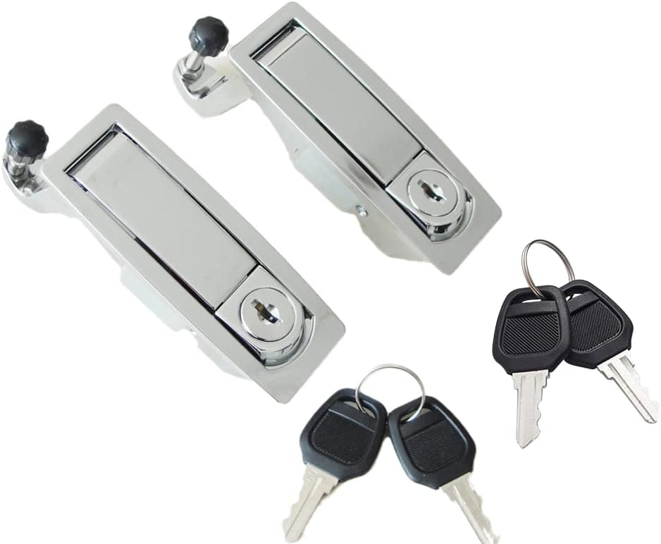 4Pcs Compression Latch Lock Trigger Latch Lock Zinc Alloy Adjustable Lever Hand Operated Compression Latches Flush Mount Silver