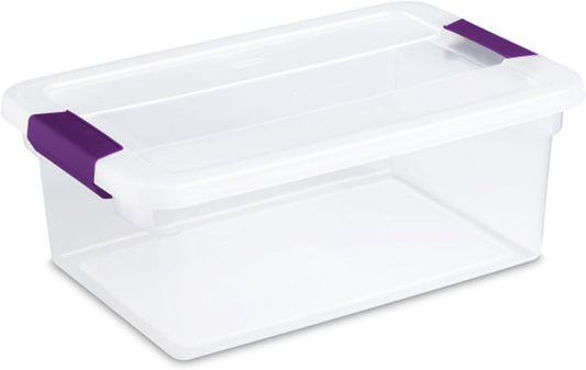 Sterilite 24-Pack ClearView Latch Box, Stackable Storage Organizer Bins for Home, 15 Quart