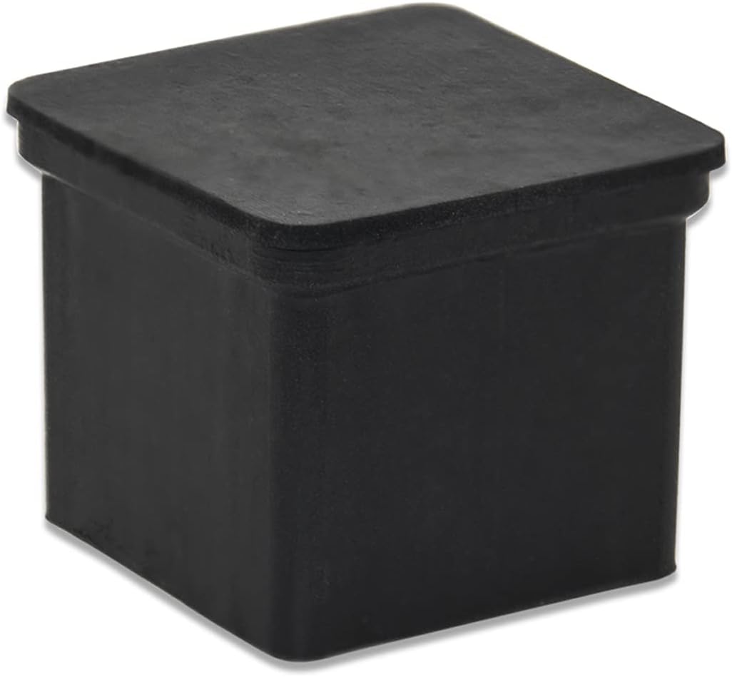 Flyshop Heavy Duty Non-Slip Rubber Leg Tips Floor Protectors Square Chair Leg Caps 25mm x 25mm (1" x 1") 20pcs Black