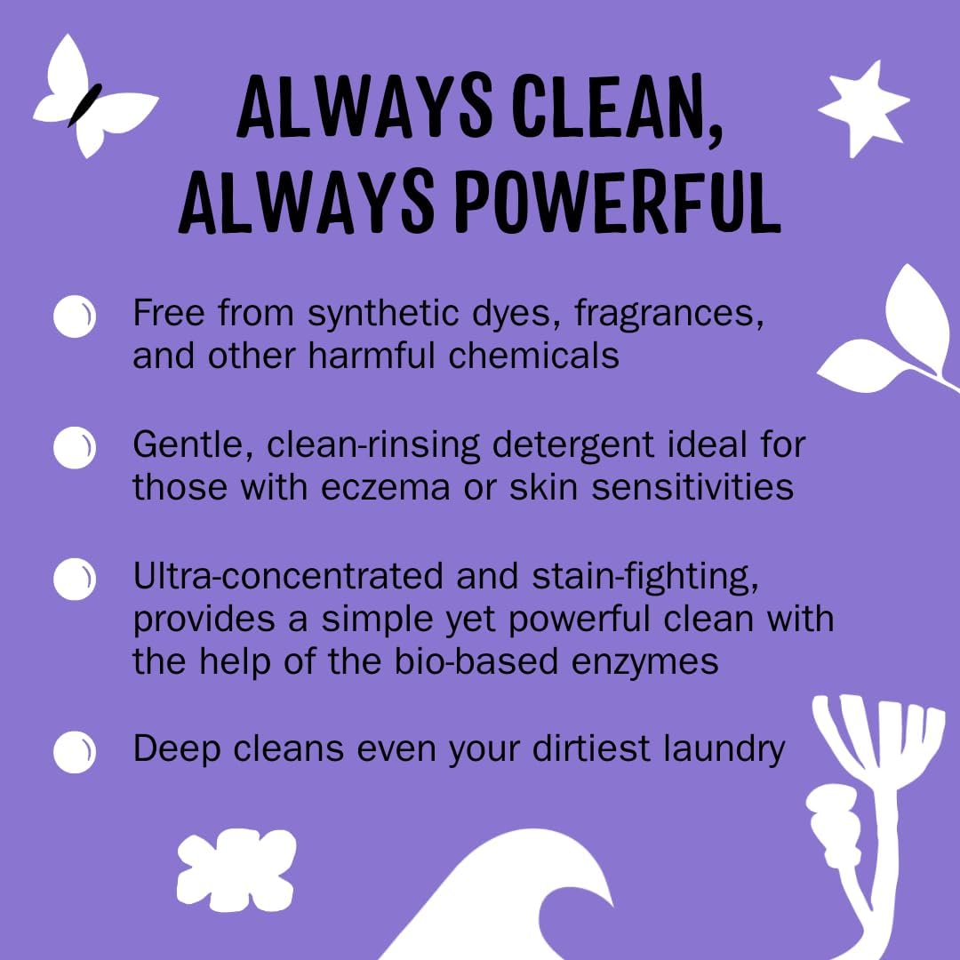 Molly's Suds Liquid Laundry Detergent | Clean Laundry Detergent Soap for Sensitive Skin | 2x Concentrated, High Efficiency (HE) | Lavender - 100 Loads