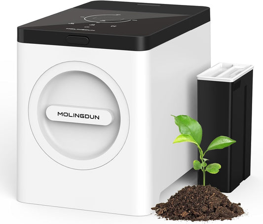3L Electric Composter for Kitchen, Countertop Compost bin, One Touch Smart Model Handle Kitchen Waste, with Triple Grinding Blade, Carbon Filter, Auto-Cleaning, LED Touch Screen