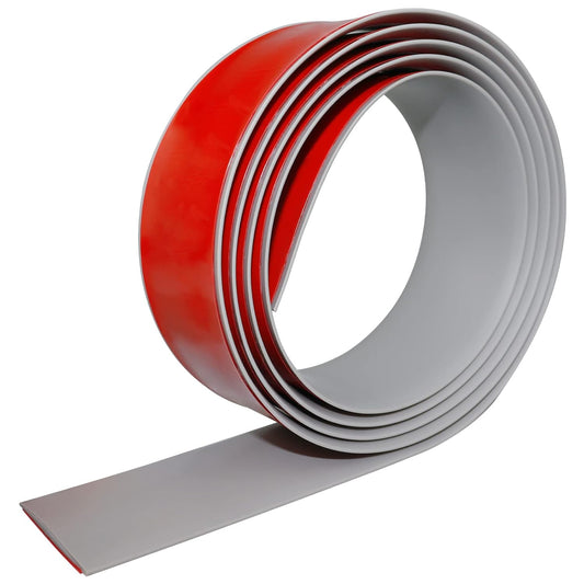 Floor Transition Strip Self Adhesive Floor Cover Strips Laminate 2" Wide Vinyl Flat Divider Transitions (5cm, 6.56Ft, Gray)