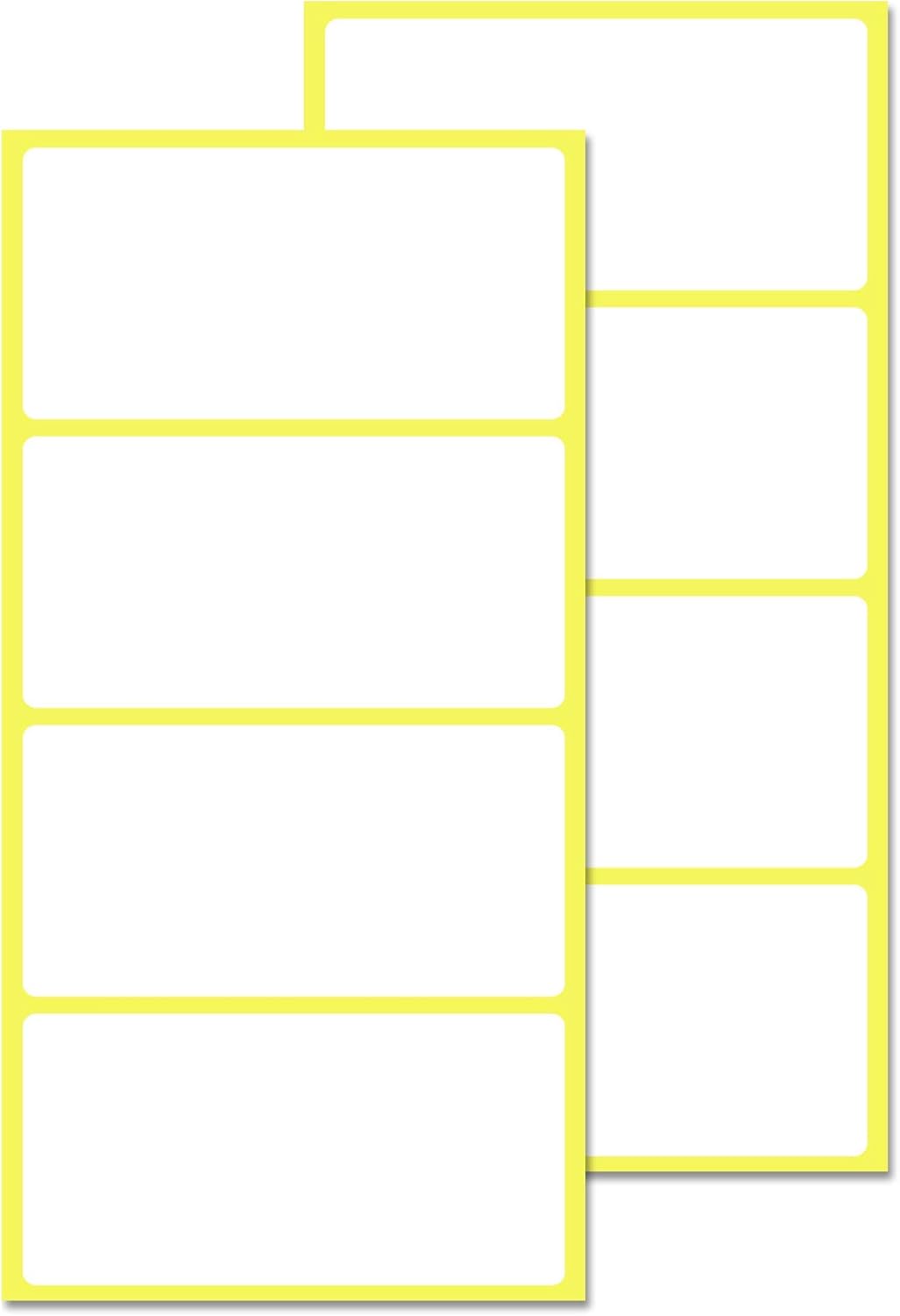 200 Pack, 4" x 2", Labels Stickers for Storage Bins - Matte White