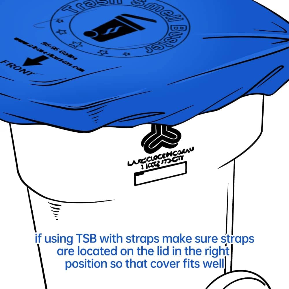 32 Gallon Trash Can Cover Odor Eliminating Bag with Elastic Band Lemon Scented Durable Chemical Free 1 Cover