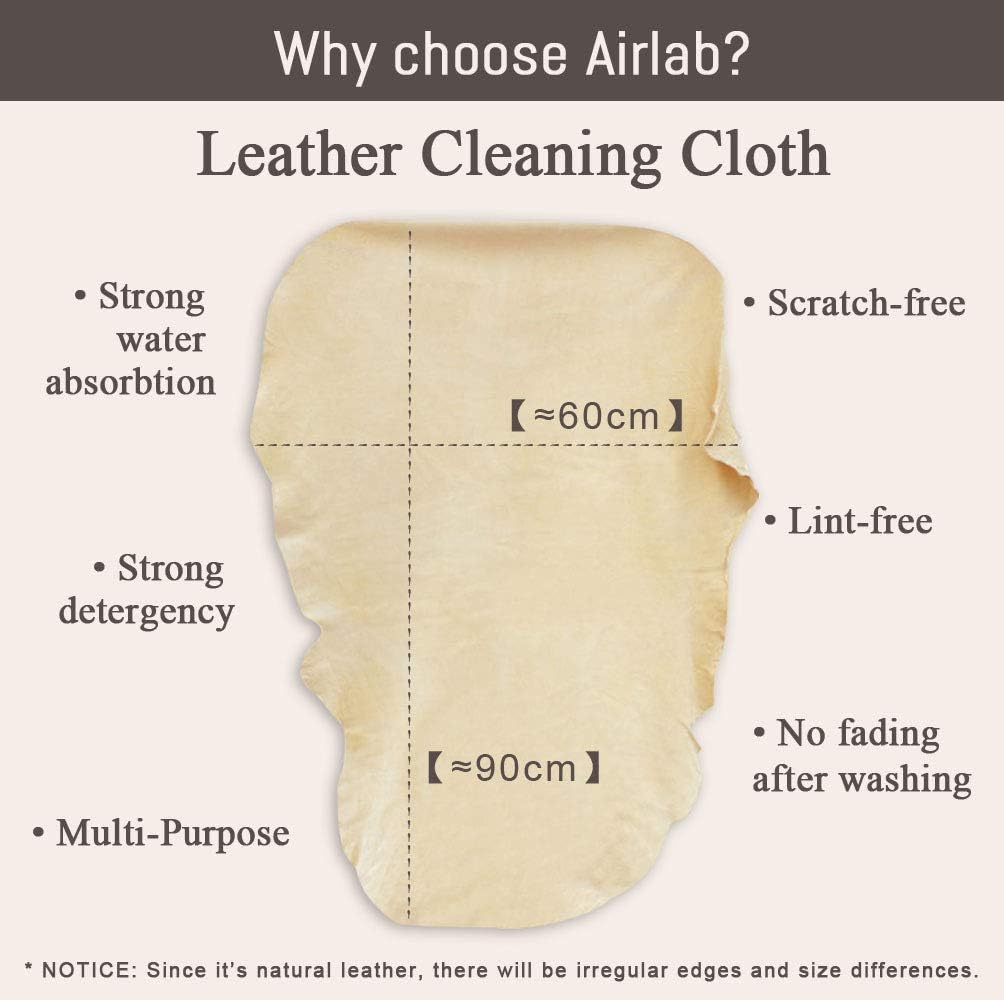 Chamois Cloth for Car - 35'' x 23.6'' (5.7 sq ft) - Extra Large Drying Natural Shammy Towel Real Leather Washing Cloth Cleaning Car Wipes