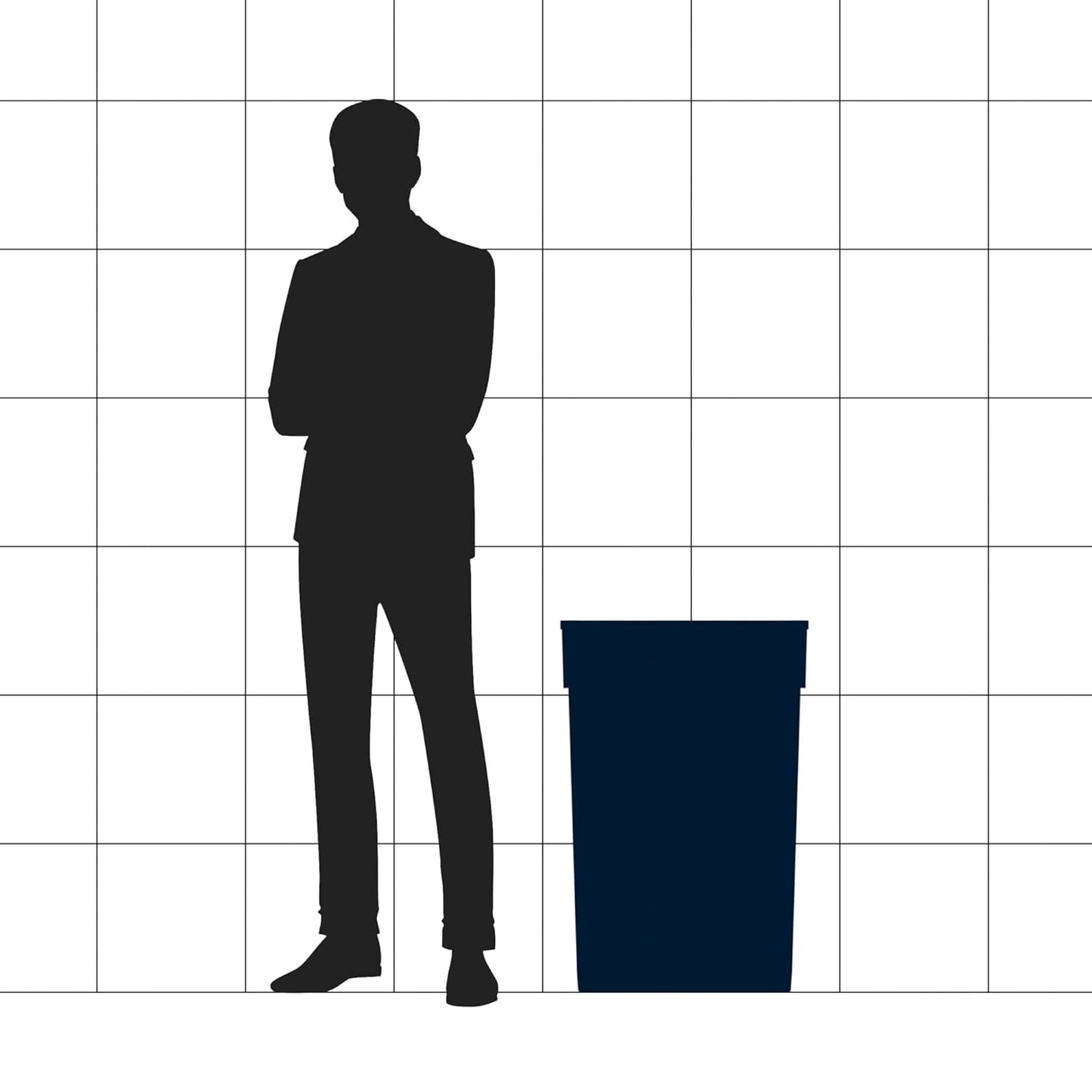 23 Gallon Black Slim Jim Trash Can