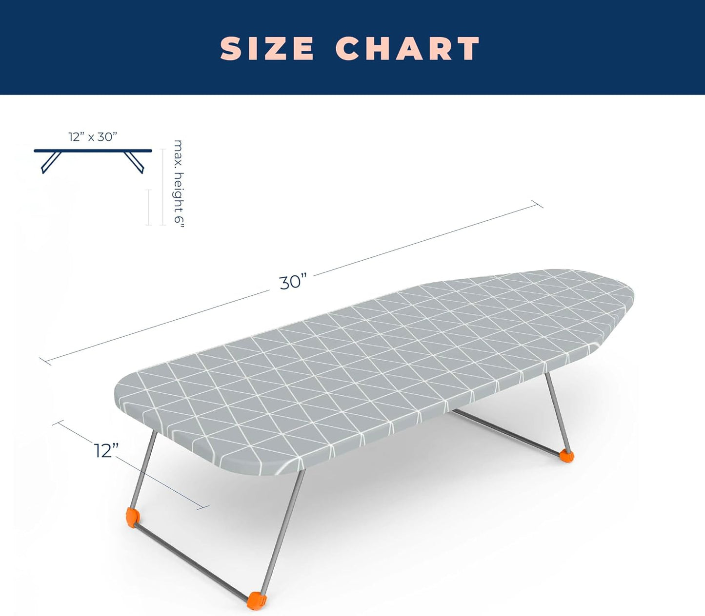 Tabletop Ironing Board with Folding Legs, Small Ironing Board with Thick Cotton Cover, Portable Mini Iron Board for Sewing, Craft Room, Household, Dorm, Table Top, 12x30