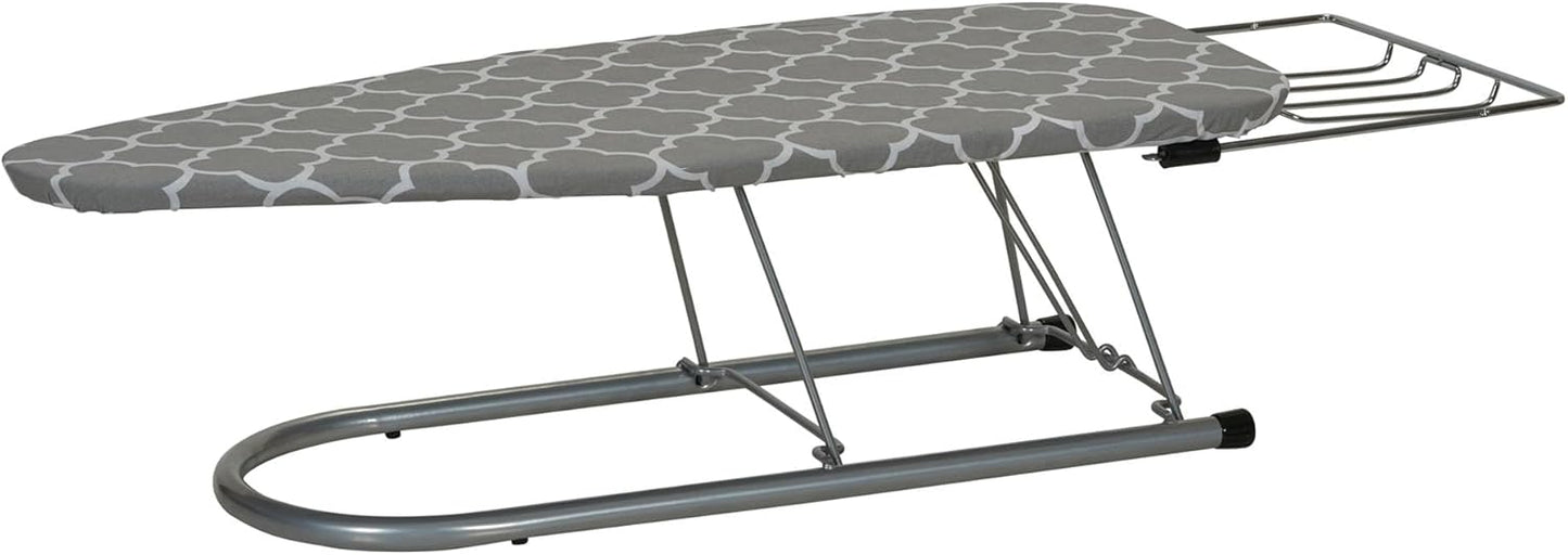 Household Essentials Tabletop Ironing Board with Iron Rest and Door Hanger | Compact Folding Ironing Station for Dorm Rooms, Apartments, and Small Spaces | 36.5"x12"