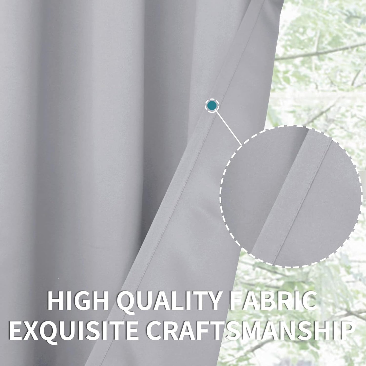BGment Small Window Curtains 30 Inches Length for Kitchen Over Sink - Rod Pocket Short Drapes for Cafe Bathroom Basement RV Camper Privacy Decorative, Light Grey, 2 Panels, 29 x 30 Inch