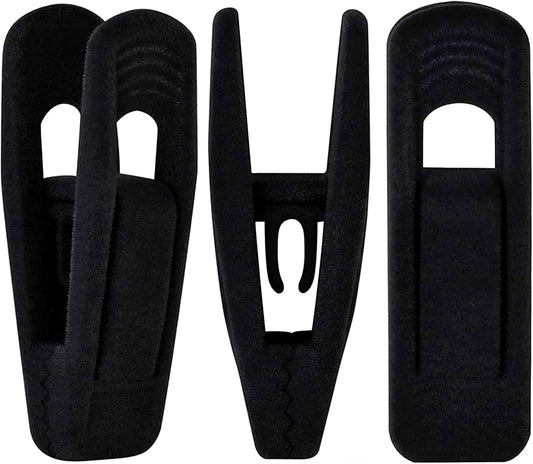 Black Velvet Hangers Clips 40 PCS, Pants Hangers Velvet Clips Easily Add to Velvet Hanger, Skirt Suit Pants Clothes Velvet Hangers, Baby Kids Hangers Clips