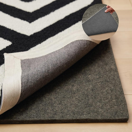 GORILLA GRIP Felt and Natural Rubber Stay in Place Slip Resistant Rug Pad, 1/4in Thick, 4x6 FT Protective Padding Under Area Rugs, Cushioned Gripper Pads, Carpet Runners, Hardwood Floors Protection