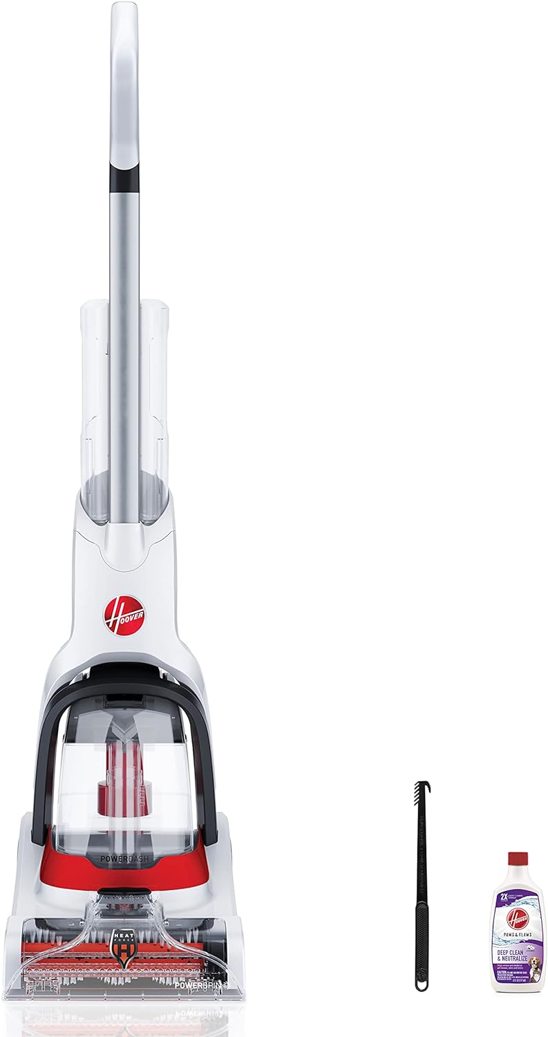 Hoover PowerDash Pet+ Compact Carpet Cleaner Machine, Lightweight Carpet Shampooer Machine, Pair with a Hoover Carpet Cleaner Solution for a Bright, Refreshed Home