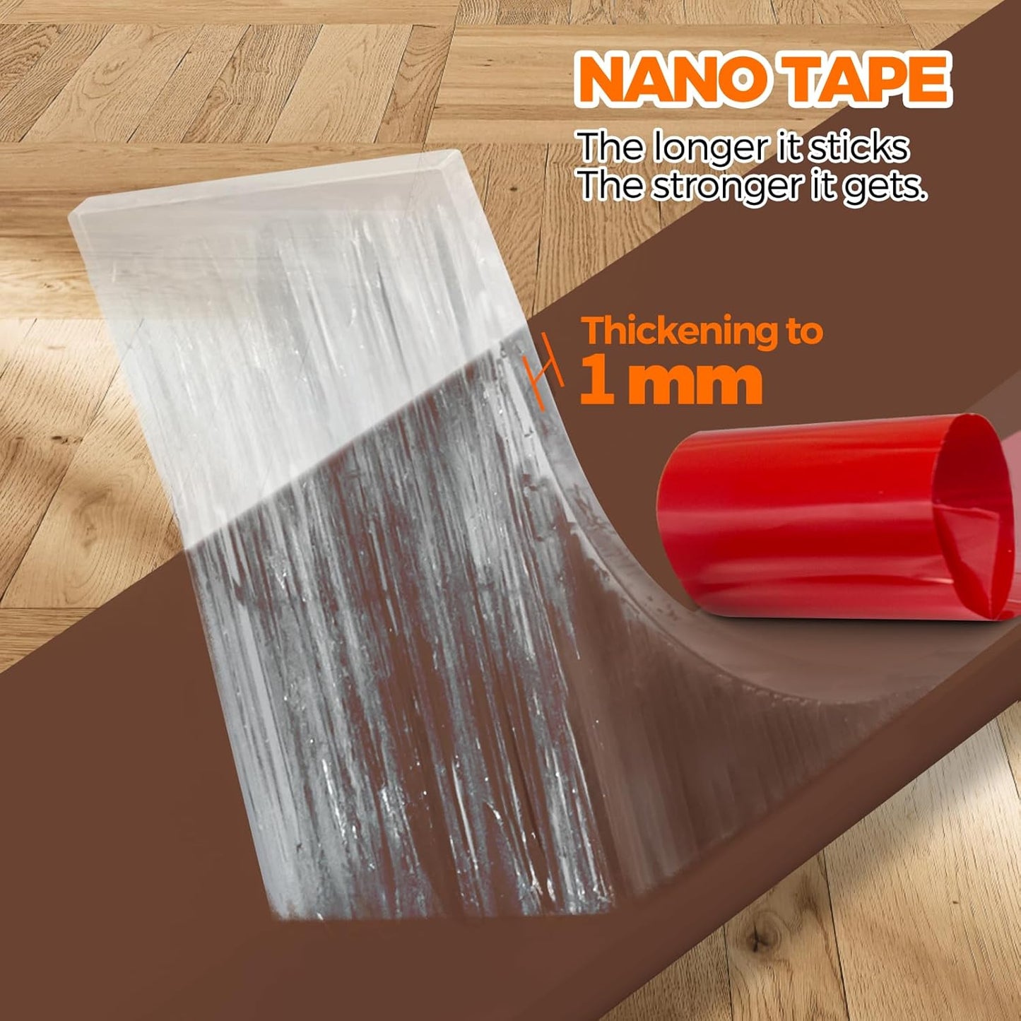 Holikme Door Draft Stopper Under Door Draft Blocker Insulator Doors Sweep Weather Stripping Noise Stopper Strong Adhesive, Brown
