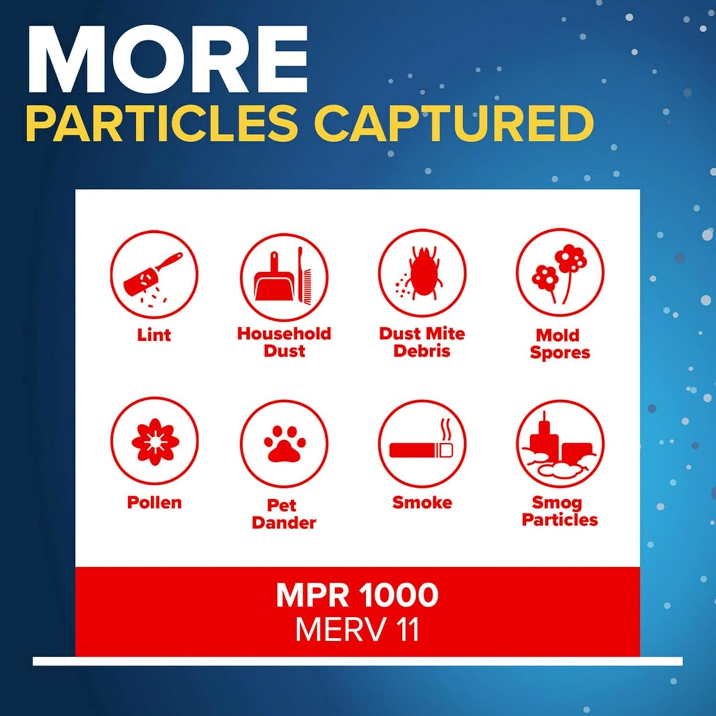 Filtrete 20x22x1 AC Furnace Air Filter, MERV 11, MPR 1000, Micro Allergen Defense, 3-Month Pleated 1-Inch Electrostatic Air Cleaning Filter, 4 Pack (Actual Size 19.81 x 21.81 x 0.81 in)