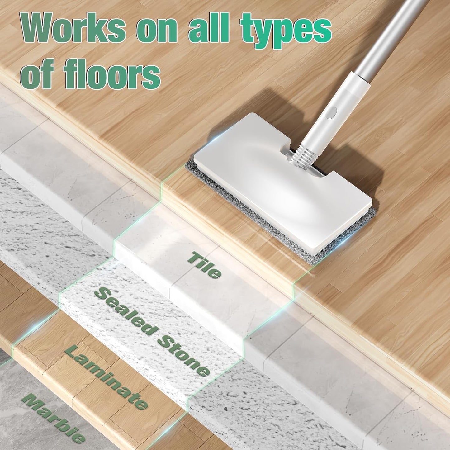 11-in-1 Steam Mop - Detachable Handheld Steam Cleaner with 500mL Tank, 260℉ Floor Steamer for Hardwood, Tile, Grout, Windows, Bath & Kitchen - 3-Level Steam Control, Multi-Purpose Floor Steam Cleaner