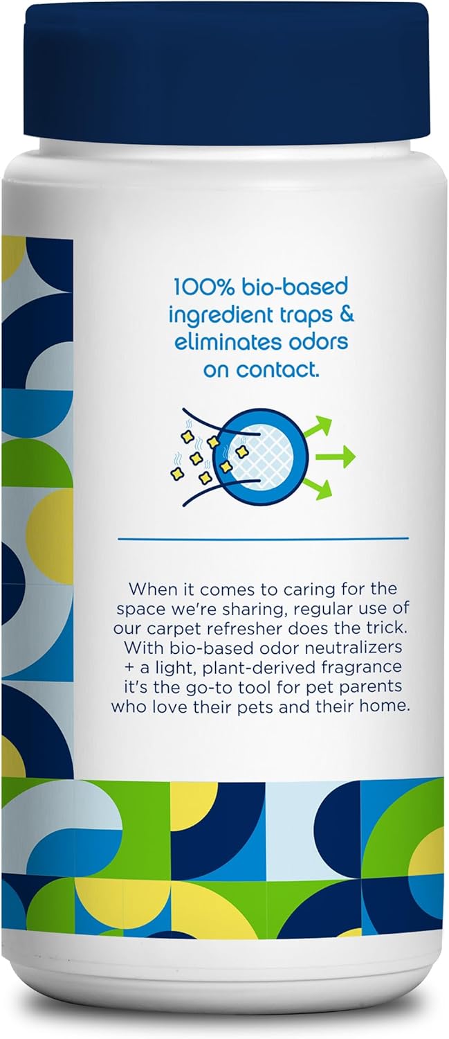Pet Life Unlimited Carpet Refresher & Deodorizer Powder - Pet Safe, Plant-Based Juniper Leaf Scent, Made in USA - 16oz (Pack of 3)