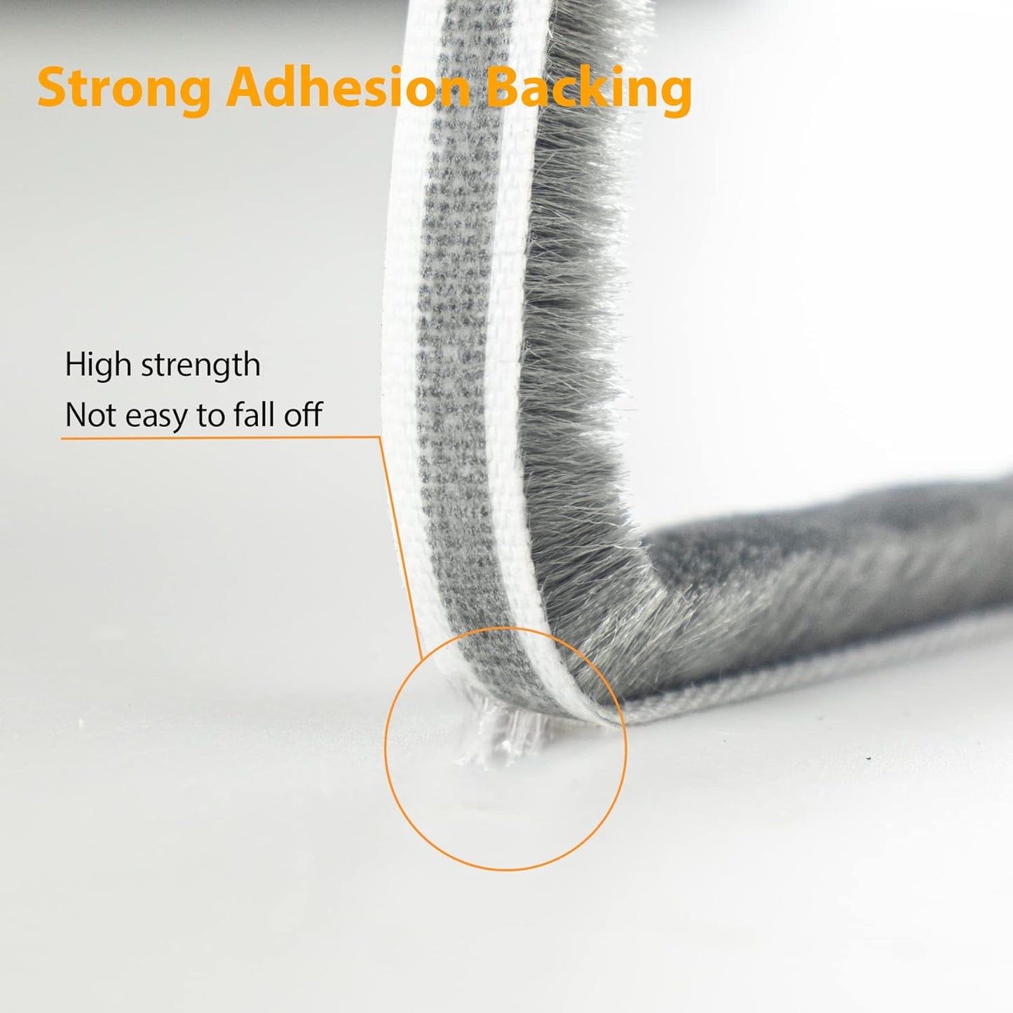 39.4FT Brush Weather Stripping, Neat Pile Self Adhesive Seal Strip for Windows and Door, Weatherstrip for Soundproofing, Windproof, Dustproof, Stronger Stickiness, 0.35'' Wide x 0.2'' Thick, White