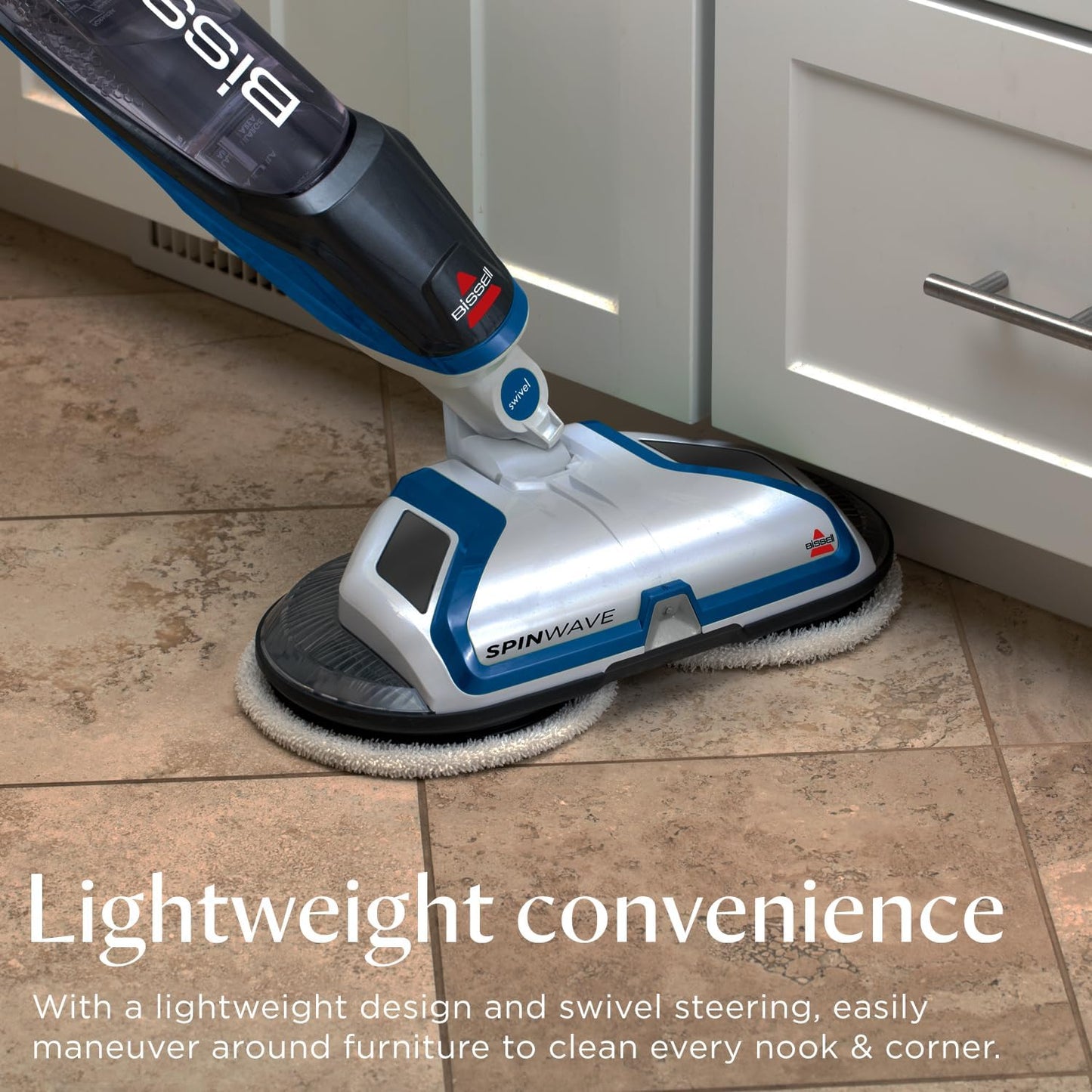 Bissell® SpinWave Hard Floor Expert Corded Spin Mop Cleaner with Washable mop Pads for Sealed Hard Floors, 20393