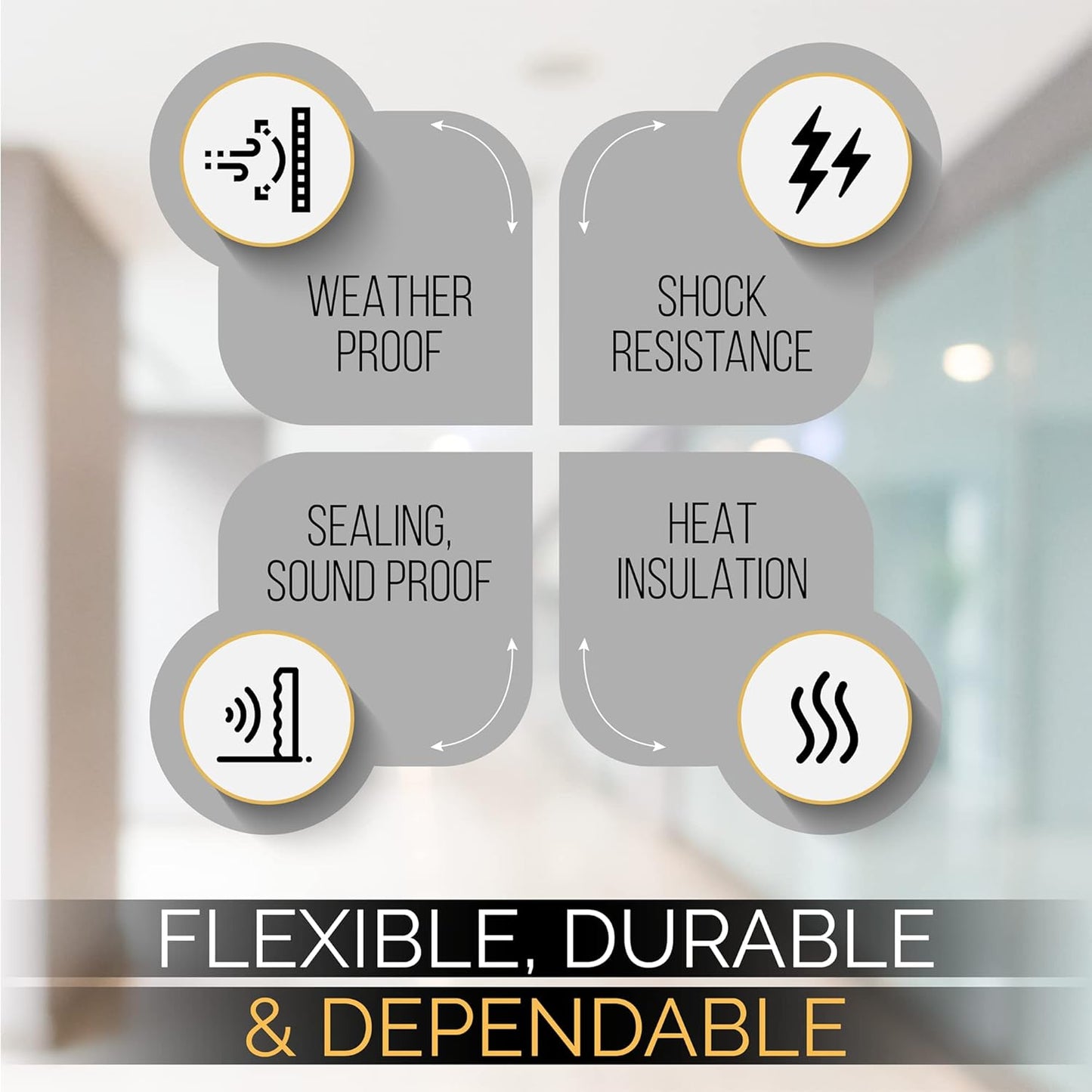 High Density Foam Weather Stripping Door Seal Strip Insulation Tape Roll for Insulating Door Frame, Window, Air Conditioner | Self Adhesive Sealing Weatherstrip (White, 1/2 in x 1/2 in x 30Ft)