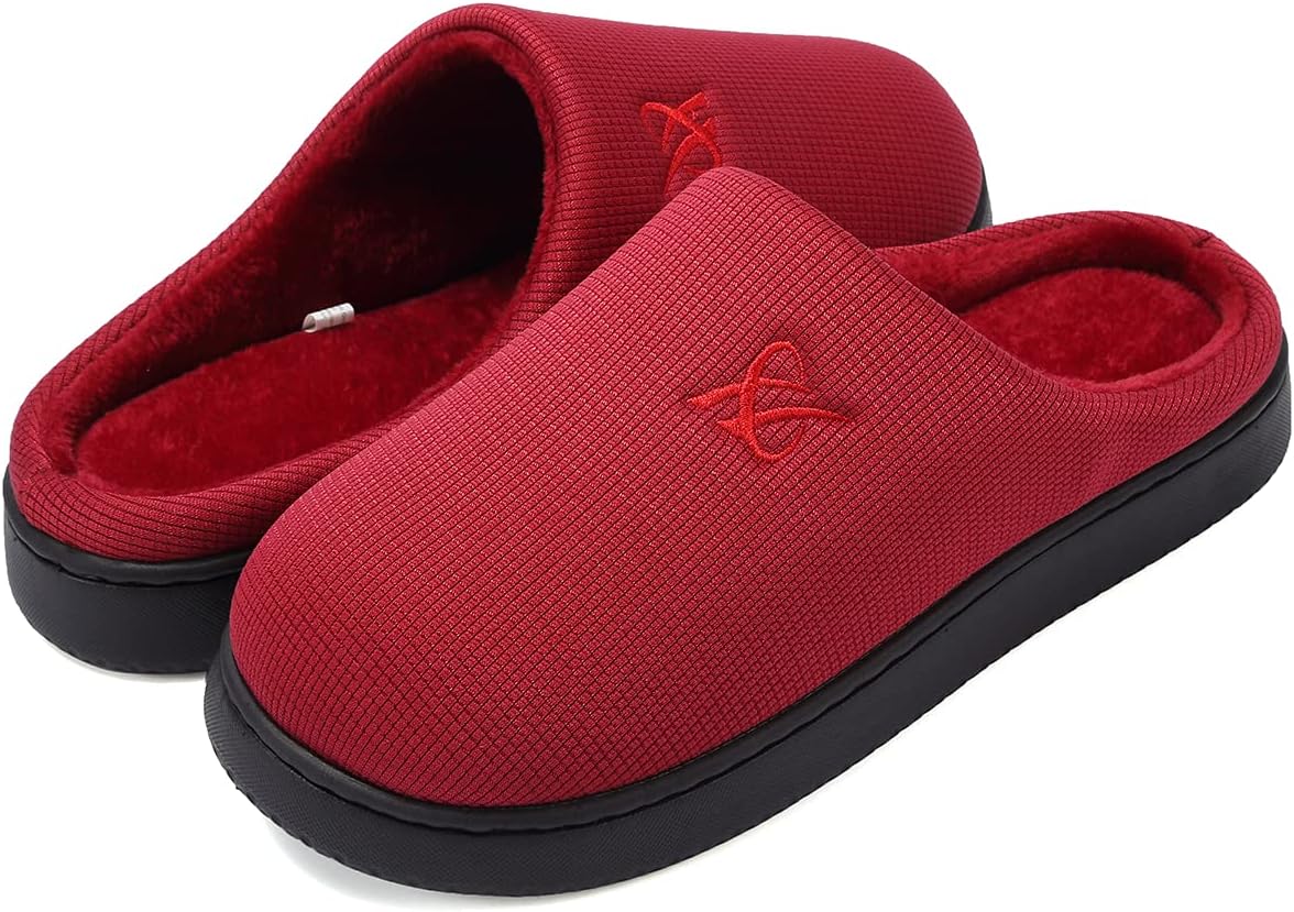 Memory Foam Slippers for Women's and Men's Casual House Shoes