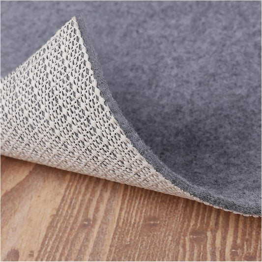 Non Slip Rug Pad Grippers - Square 4x4, 1/8" Thick, (Felt + Rubber) Double Layers Area Carpet Mat Tap, Provides Protection and Cushioning for Hardwood or Tile Floors