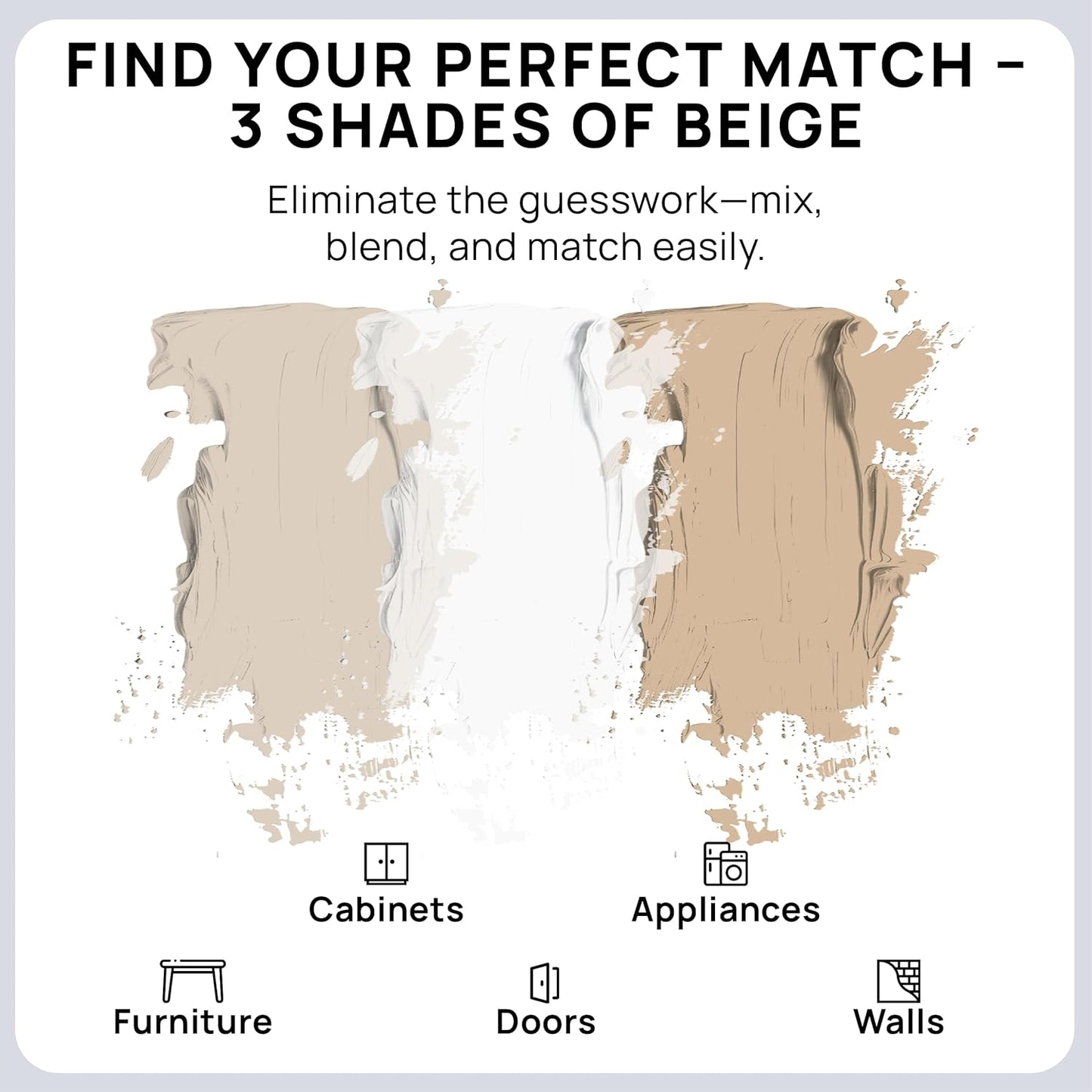 spot. Touch-Up Paint | Matte Finish for Cabinets, Walls, Doors & Furniture | Multi-Tone Beige Repair Kit | Quick-Dry, Self-Priming, Low-Odor, Eco-Friendly | No-Sanding or Primer Needed | 3 Pack