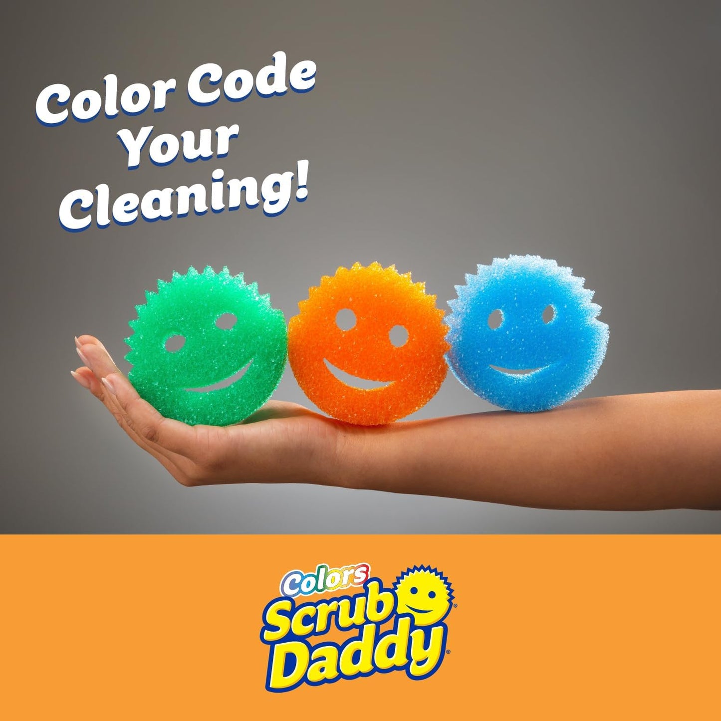 Scrub Daddy Scratch-Free Multipurpose Kitchen Sponges - Bulk Dish Sponges for Kitchen, Bathroom, Household Cleaning & More - Made with BPA-Free Polymer Foam (5 Count)