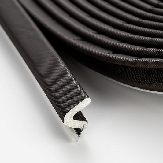 Weather Stripping Door Seal Strip - Soundproof Q-Shaped Foam for Exterior Door Frame, Large Gap Seal, Noise Cancelling, Easy to Install (Brown, 26FT)