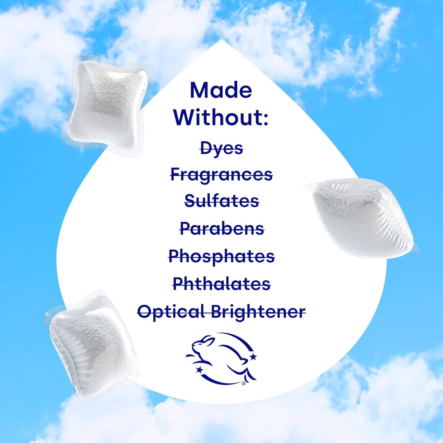 Dropps Laundry Fabric Softener Pods, Unscented (64 Count) - Fabric Softener Liquid Pods for Fluffy, Soft Fabrics - HE Compatible Mineral Based Ingredients Laundry Supplies