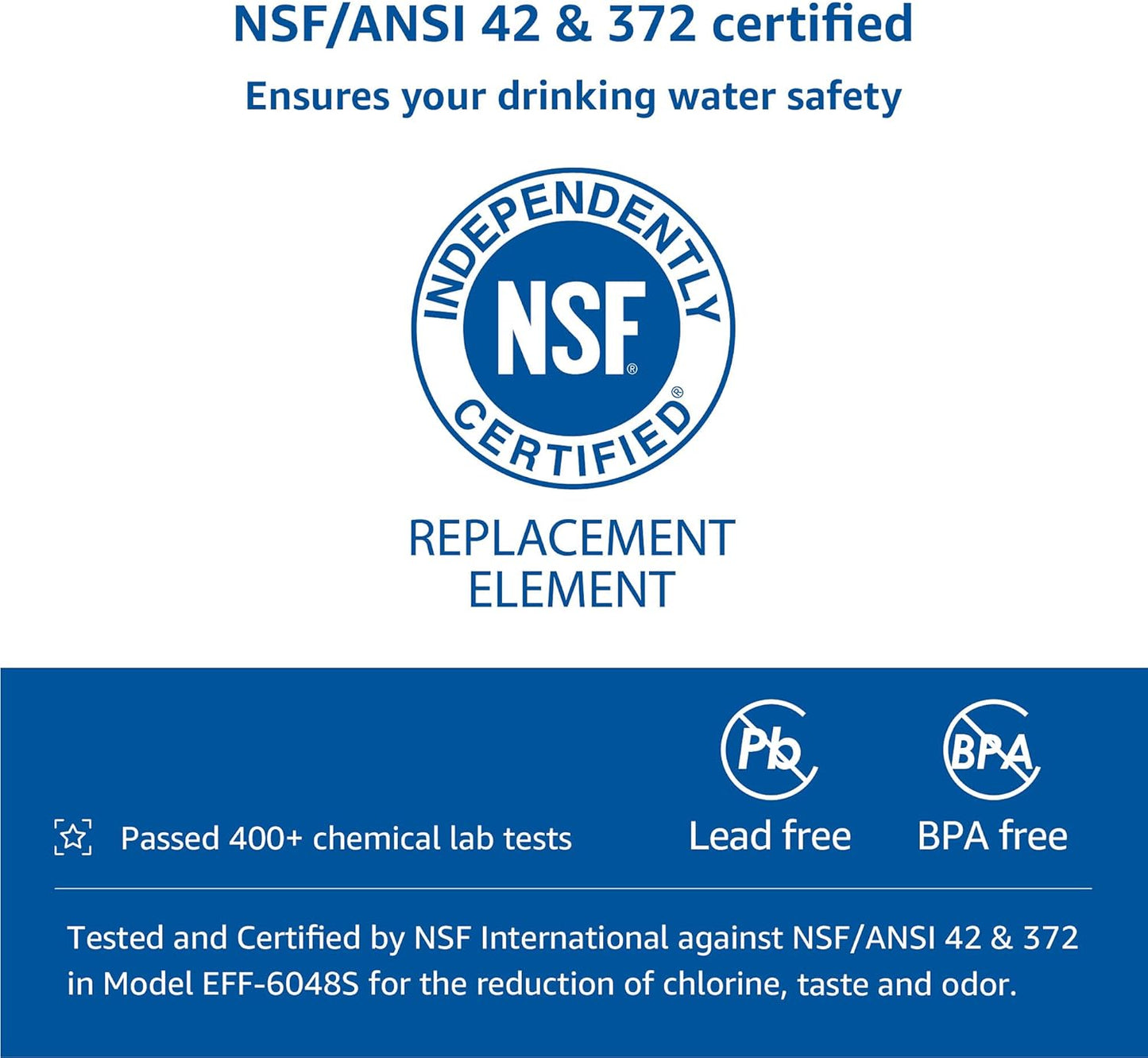 Maxblue XWF Replacement for GE® XWF, WR17X30702, NSF Certified Refrigerator Water Filter, 3 Filters (Not XWFE®)