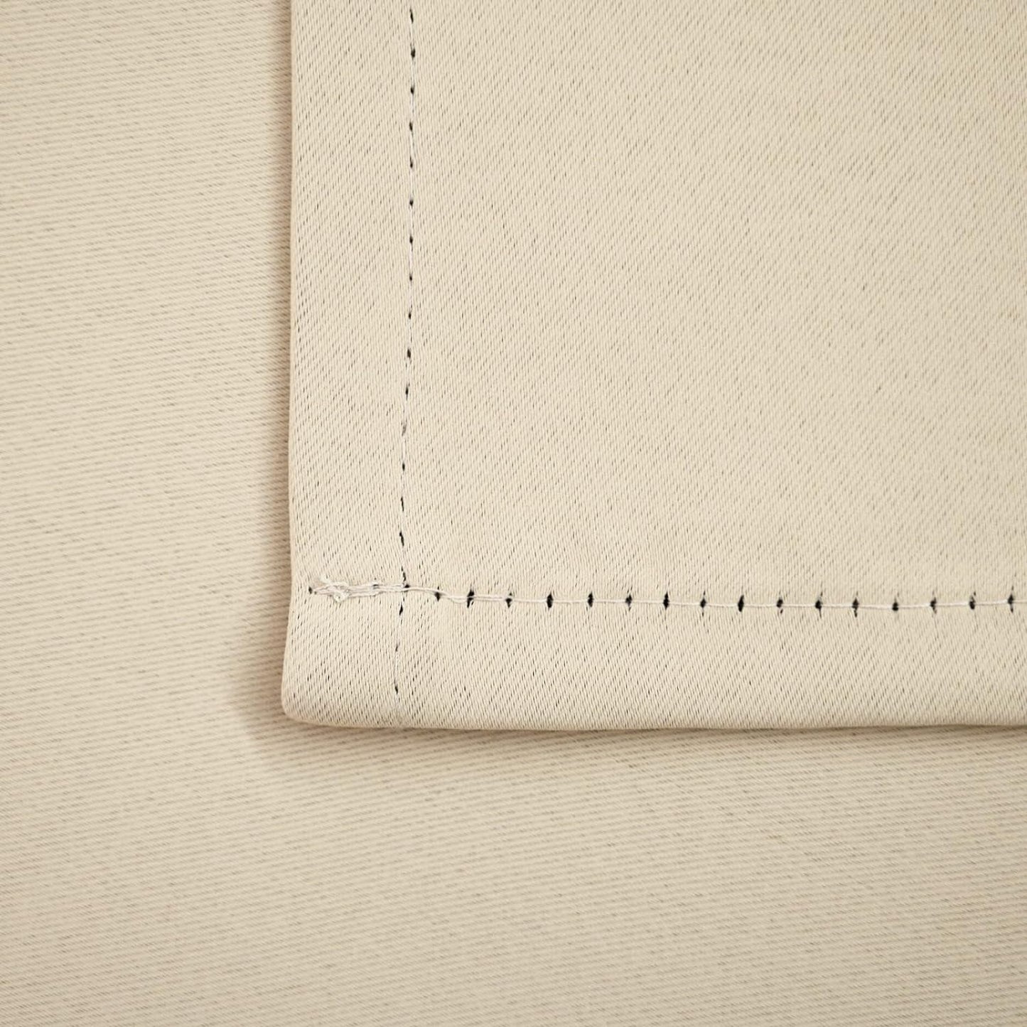 Pickluc Cafe Curtain (Half Window Curtain) 24 Inches Length, Rod Pocket Kitchen Curtain, Short Blackout Curtain for Small Window, 30" Wide and 24" Long, 2 Panels, Ivory