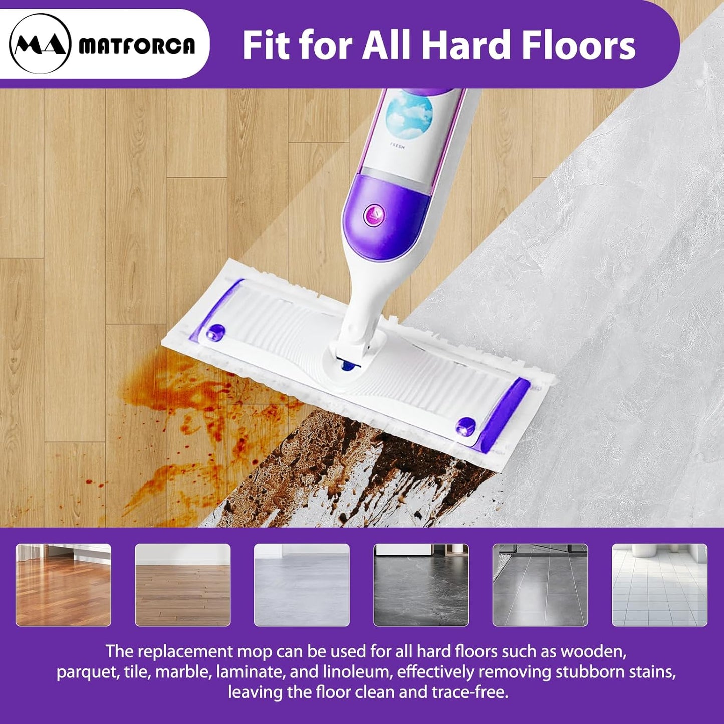 10 Pack Swiffer Power Mop Refills – Disposable Wet Mop Pads for Swiffer Power Mop, Perfect for Hardwood, Tile, and Laminate Floors, Easy-to-Use Floor Cleaning Pads Compatible with Swiffer WetJet
