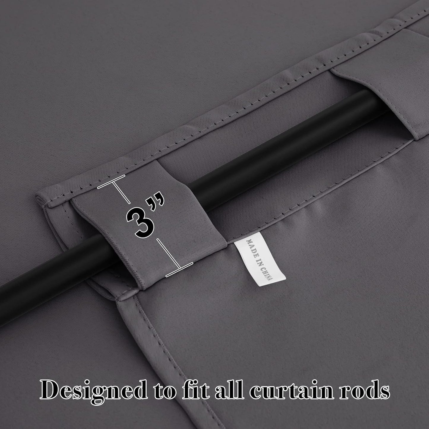 RYB HOME Small Window Curtains Blackout, Privacy Thermal Insulating Drapes for Bedroom Bathroom Basement Cafe Classroom Window Decor, W 34 x L 45 inches, Grey, 2 Panels