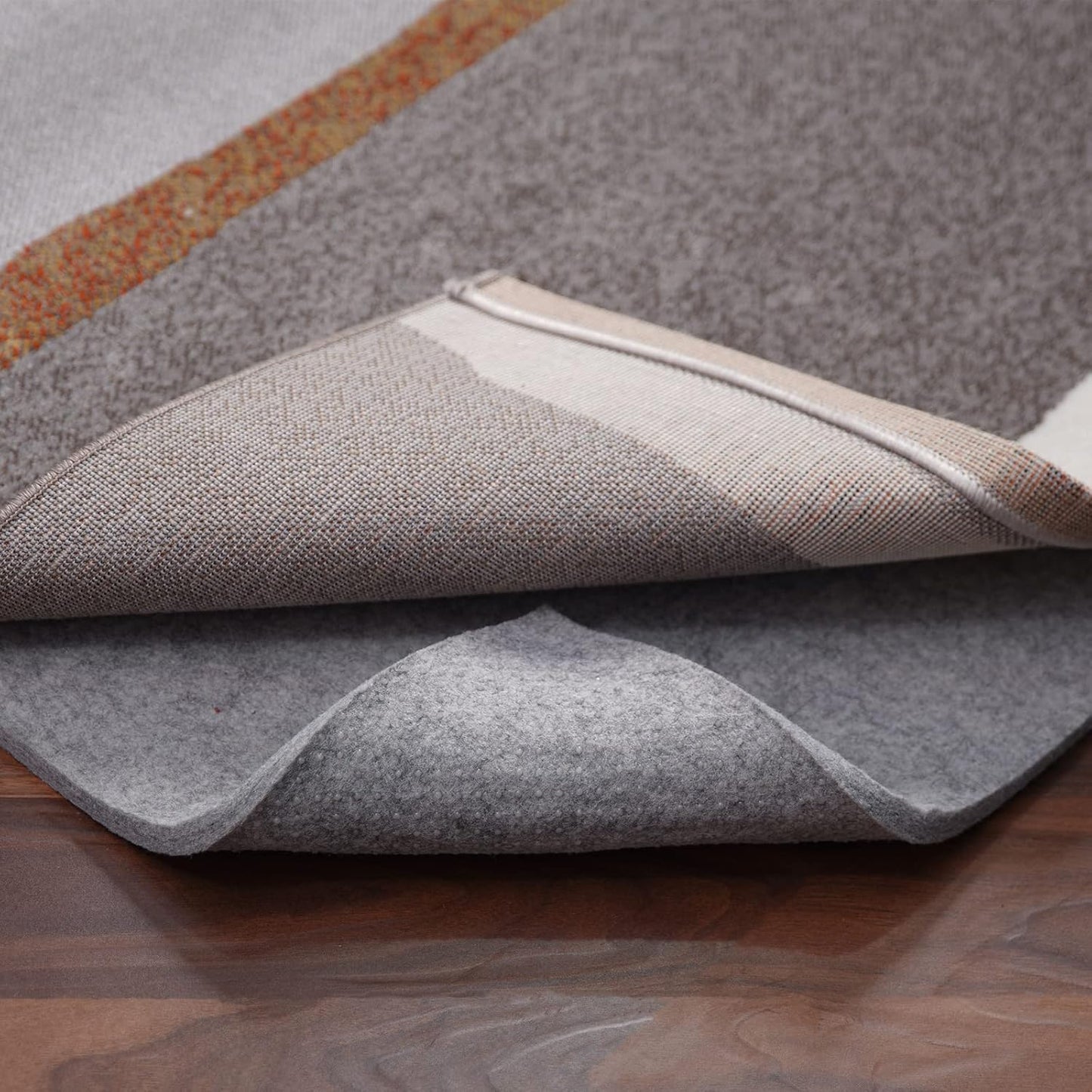 Double-Sided Non Slip Rug Pad Gripper - Upgraded 9x12 Feet 1/4” Thick Dual Surface Felt Under Rug for Area Rugs and Hardwood Floors,Super Cushioned Non Skid Carpet Padding