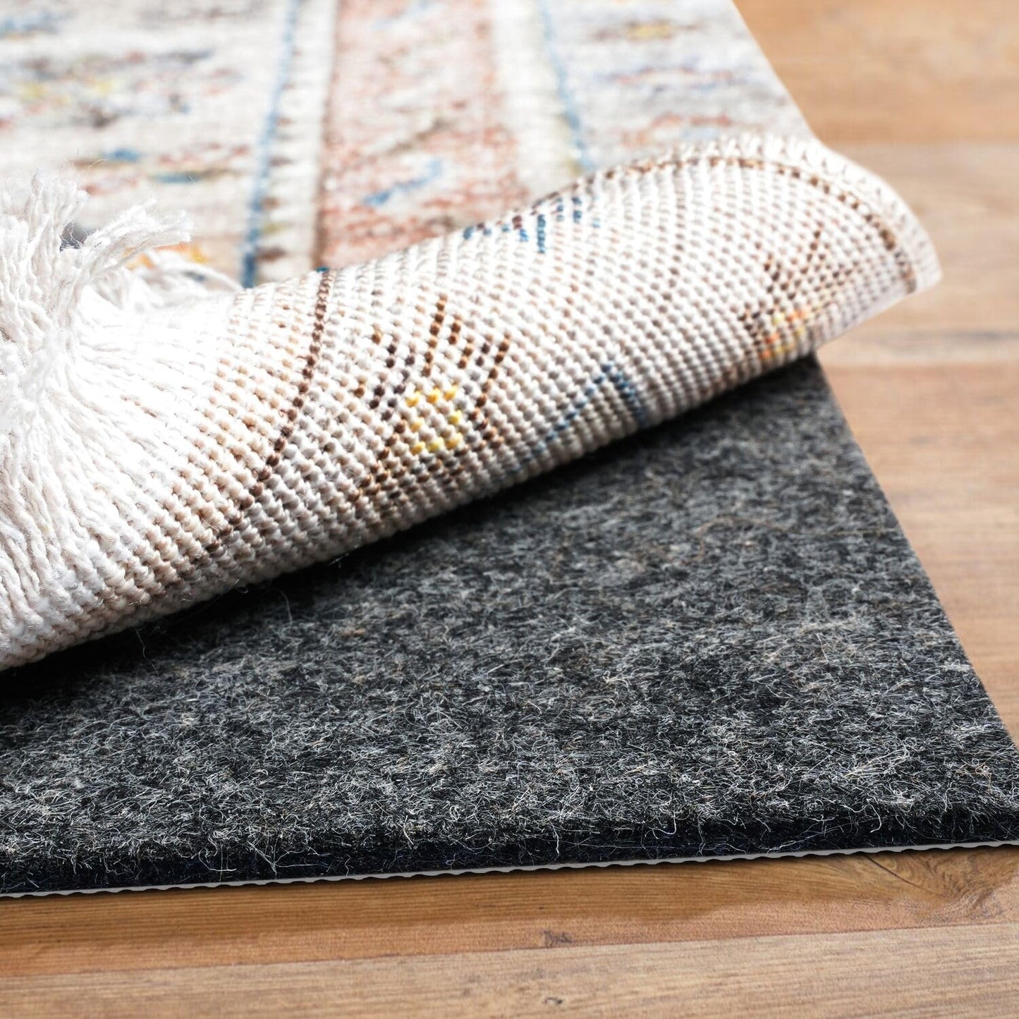 BAGAIL Felt and Natural Rubber Backing Rug Pads 1/8” Thick, 5 x 8 Ft Non Slip Rug Gripper Keep Rugs in Place, Under Area Rug Protective Cushioned Pads, Carpet Runners, Hardwood Floors Protection