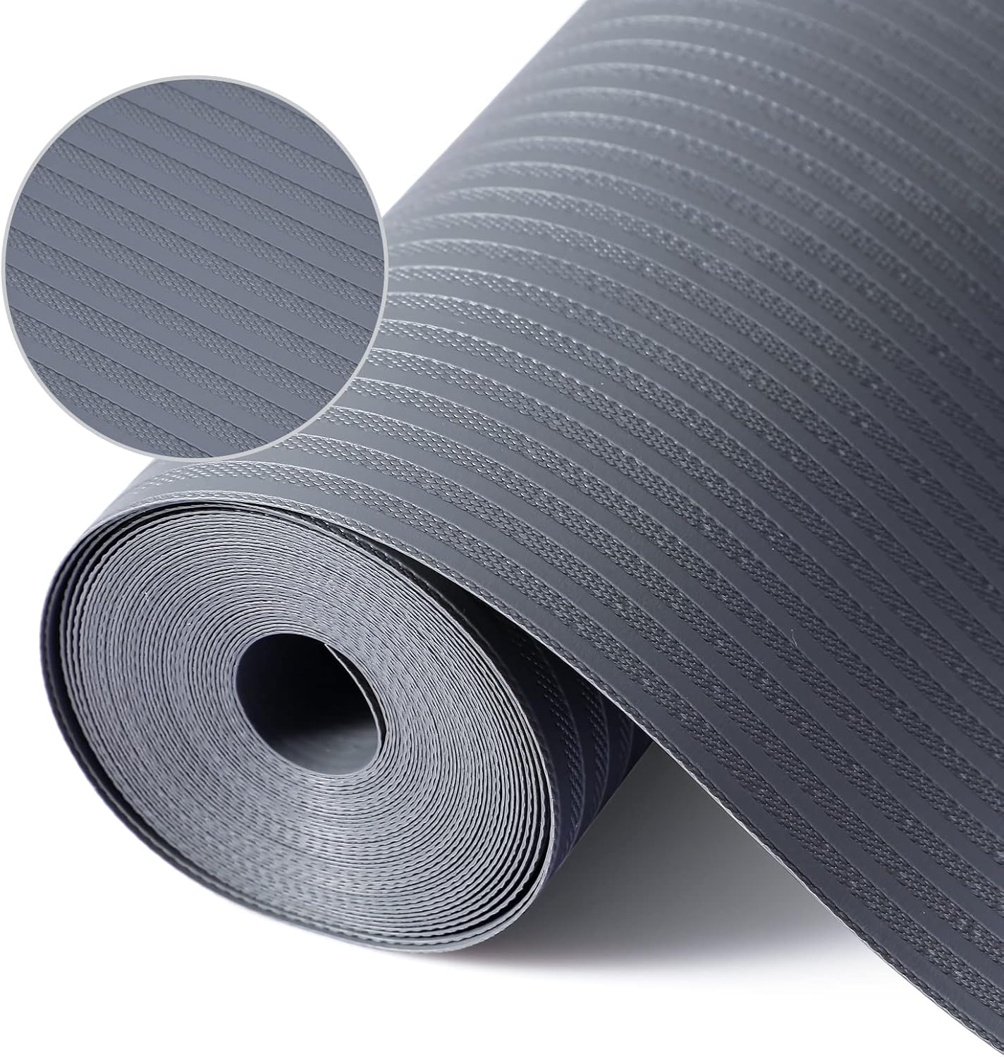 Shelf Liner Non Adhesive, Washable Cabinet Liners for Shelves, Waterproof Durable Non-Slip Drawer Liners for Kitchen Cabinets, Cupboard, Pantry, Gray 14" X 20'