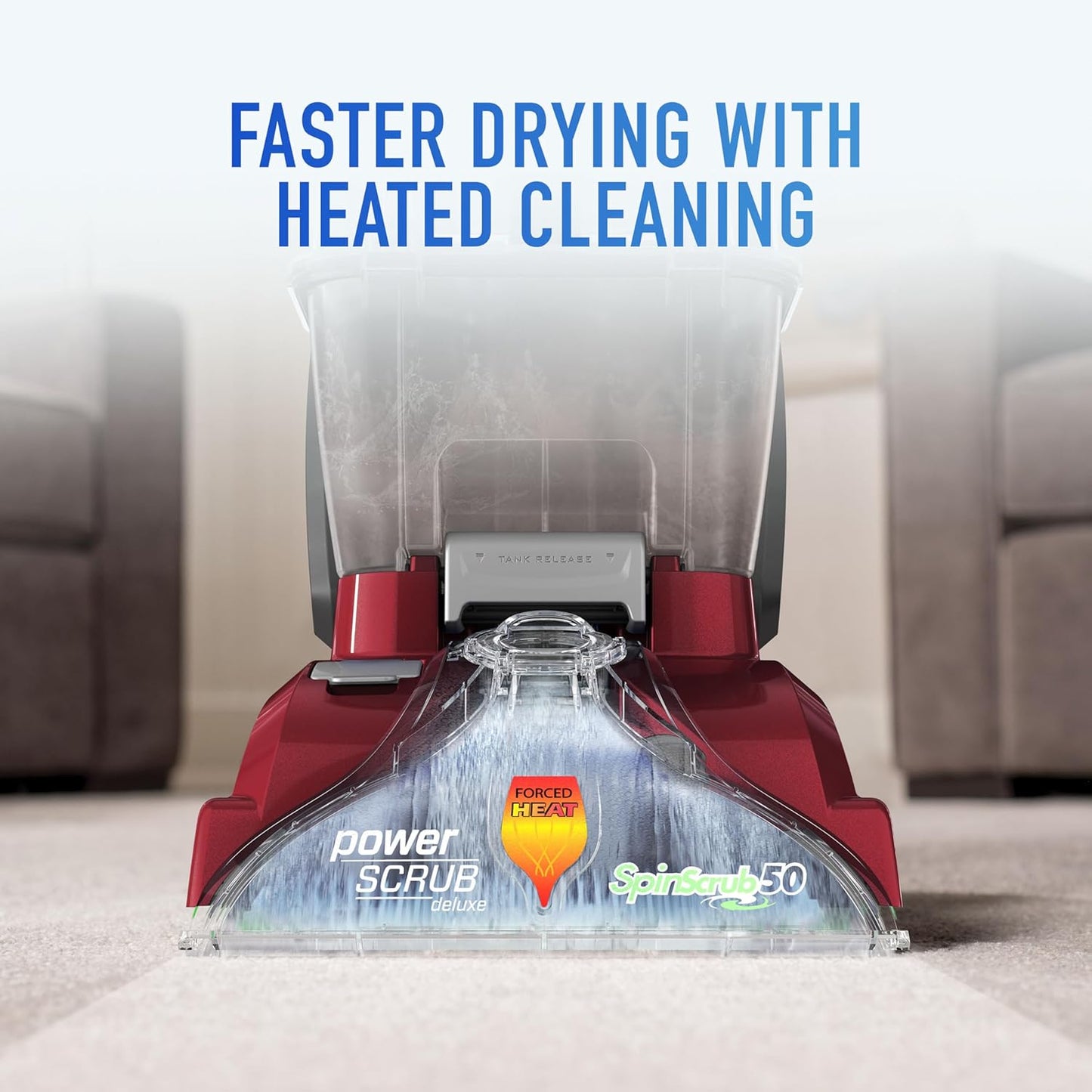 Hoover PowerScrub Deluxe Carpet Cleaner Machine for Carpet and Upholstery, Deep Cleaning Carpet Shampooer Machine with Multi-Purpose Tools, Pair Carpet Cleaner Solution