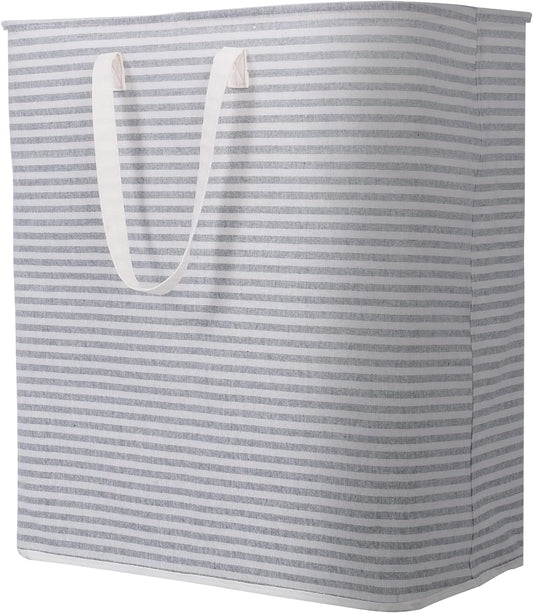 Lifewit Laundry Hamper Large Collapsible Laundry Basket, Freestanding Waterproof Clothes Hamper Storage with Easy Carry Handles for Clothes in Bedroom Bathroom College Dorm for Adults, Gray, 100L