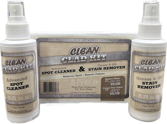 Upholstery Cleaner Kit – 2-Pack Stain Removers for Couch, Sofa, Car Seats & Carpet – Targets Grease, Food, Oil, Beverage & Makeup Stains – Auto Interiors & Home Use – Made in USA